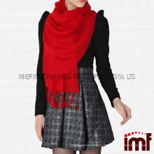 Factory Direct Wool Plain Fashion Red Bride Wedding Women Shawls and Scarves